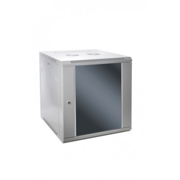 SOMI Networks | 6U, 19 Network Wall Cabinet | 6U-60/40C | Gray | With Front Glass Doors Assembled | Depth: 40 cm