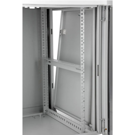 SOMI Networks | 9U, 19 Network Wall Cabinet | 9U-60/45C | Gray | With Front Glass Doors Assembled | Depth: 45 cm