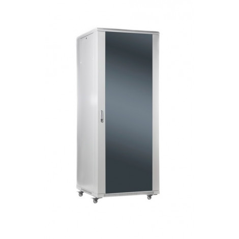 SOMI Networks | 22U, 19 Freestanding Cabinet | 22U-60/60NAC | Gray | Max Load 800kg Removable and Lockable Side Panels Glass Doo