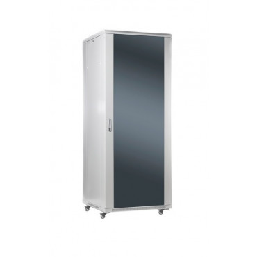 SOMI Networks | 27U, 19 Freestanding Cabinet | 27U-60/60NAC | Gray | Max Load 800kg Removable and Lockable Side Panels Glass Doo