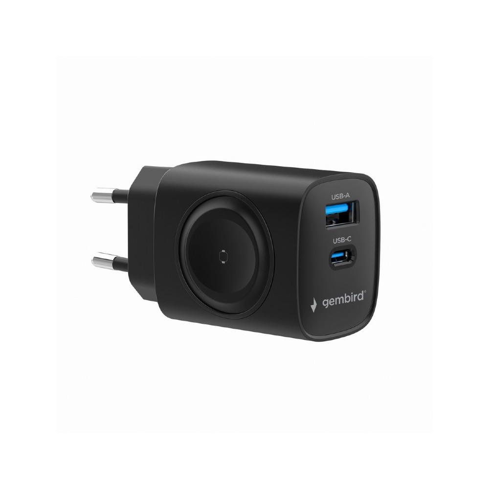 Gembird 2-in-1 20 W Apple Watch and Phone Fast Charger | TA-UC-PDQCW20-01-BK