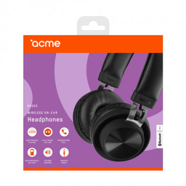 Acme | 6 month(s) | Micro USB, 5 V DC | BH203_T | Built-in microphone | 3.5 mm | Black