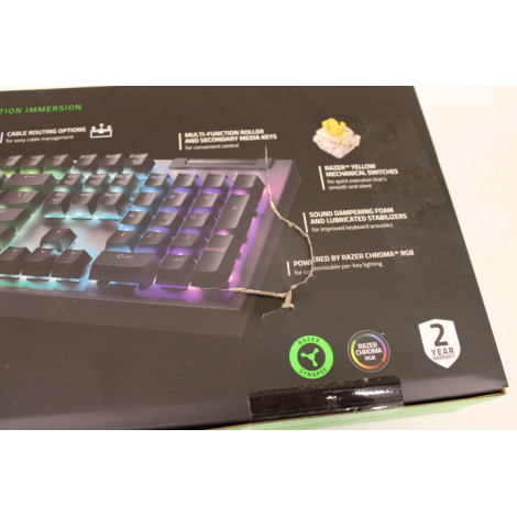 SALE OUT. Razer BlackWidow V4 X Mechanical Gaming Keyboard, Yellow Switch, US Layout, Wired, Black | Razer | Mechanical Gaming K