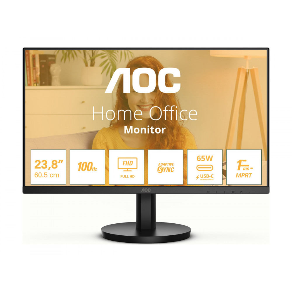 AOC 24B3CA2 | 23.8 " | IPS | FHD | 100 Hz | 1 ms | 1920 x 1080 pixels | 250 cd/m | HDMI ports quantity 1 | Black