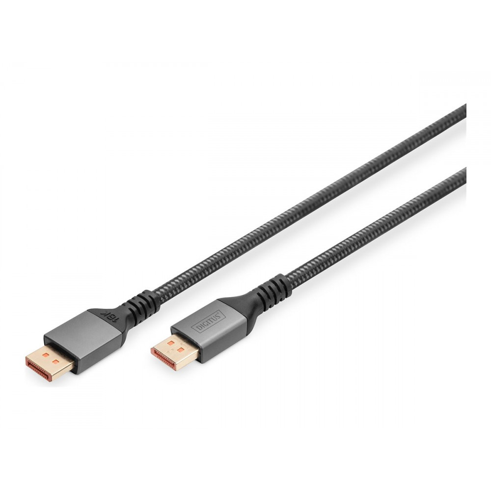 DIGITUS 16K DisplayPort Connection Cable, Version 2.1, 1m, 80G, Black | Digitus