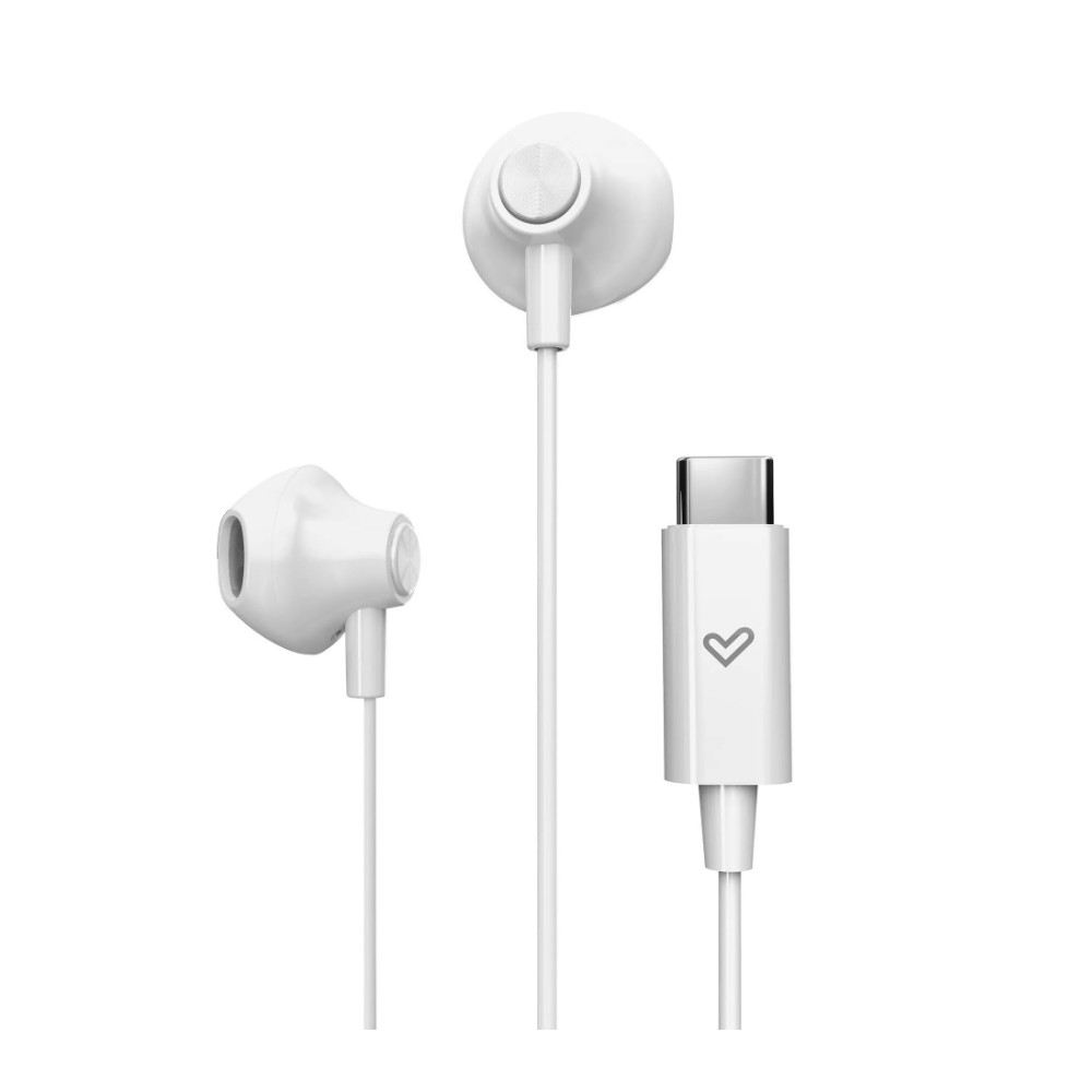 Energy Sistem Wired Earphones | EasyPods Type C | Built-in microphone | USB-C | Snow