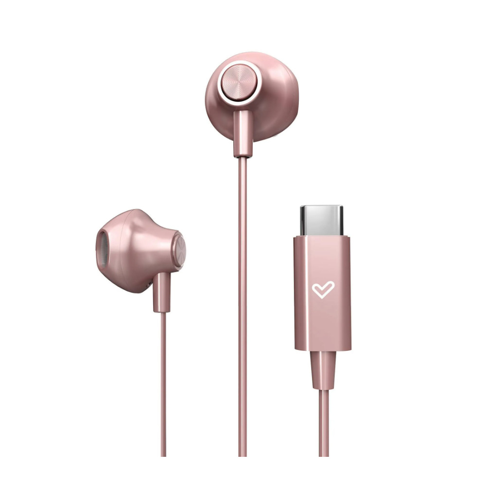 Energy Sistem Wired Earphones | EasyPods Type C | Built-in microphone | USB-C | Rose Gold