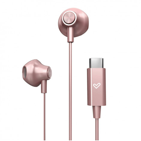 Energy Sistem Wired Earphones | EasyPods Type C | Built-in microphone | USB-C | Rose Gold