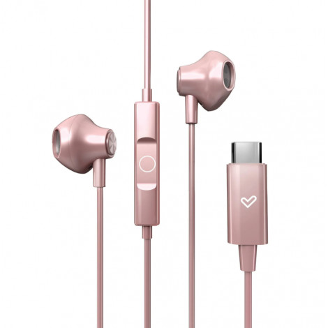 Energy Sistem Wired Earphones | EasyPods Type C | Built-in microphone | USB-C | Rose Gold