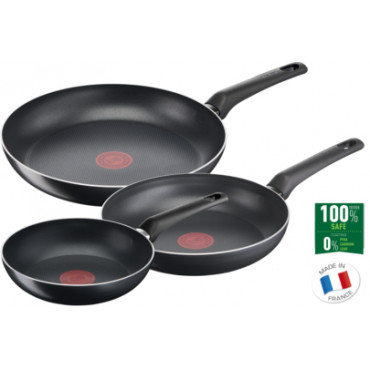 TEFAL | Simple Cook Set of 3 | B5569153 | Frying | Diameter 20 / 24 / 28 cm | Not suitable for induction hob | Fixed handle