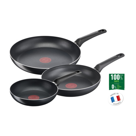 TEFAL | Simple Cook Set of 3 | B5569153 | Frying | Diameter 20 / 24 / 28 cm | Not suitable for induction hob | Fixed handle