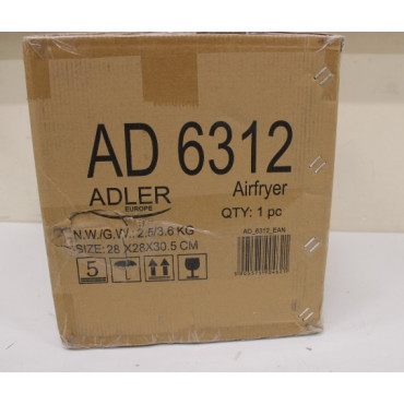 SALE OUT. Adler AD 6312 Airfryer Oven, 2,5 l, Black | Adler | Airfryer Oven | AD 6312 | Power 1600 W | Capacity 2.5 L | Convecti