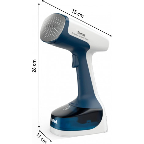 TEFAL Hand Travel Steamer | DT7130 | Handheld | 1400 W | 0.15 L | 25 g/min | Blue/White