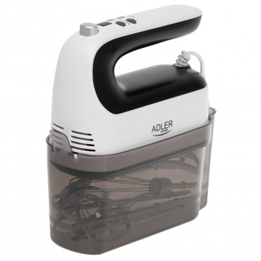 Adler Hand Mixer | AD 4229 | Hand Mixer | 600 W | Number of speeds 9 | Turbo mode | Black/White