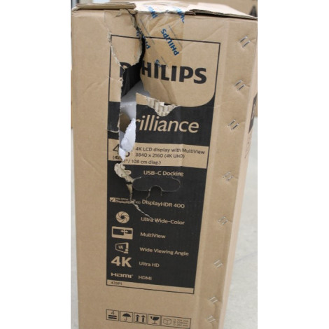 SALE OUT. PHILIPS 439P1/00 43" P Line 16:9/3840x2160/400cdm2/4ms/HDMI DP USB-C | Philips | P Line | 439P1/00 | 43 " | VA | 4K UH