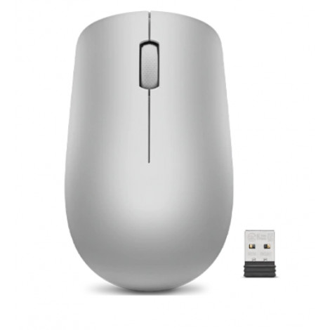 Lenovo | Wireless Mouse | 530 | Optical Mouse | 2.4 GHz Wireless via Nano USB | Platinum Grey | 1 year(s)