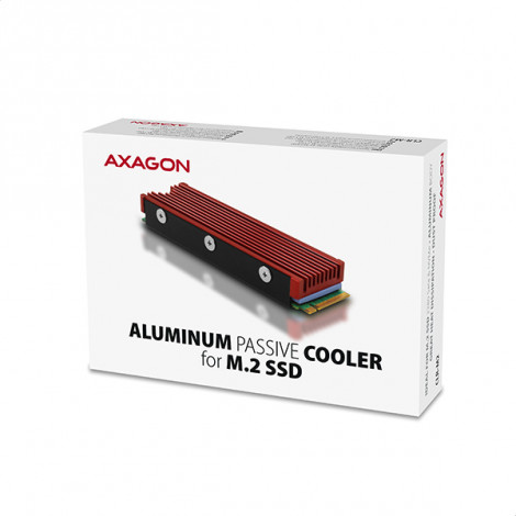 AXAGON | Passive aluminum cooler for all M.2 SSDs, size 2280, high 12 mm | CLR-M2