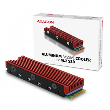 AXAGON | Passive aluminum cooler for all M.2 SSDs, size 2280, high 12 mm | CLR-M2