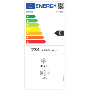 Gorenje | Freezer | FN617EES5 | Energy efficiency class E | Upright | Free standing | Height 172 cm | Total net capacity 240 L |