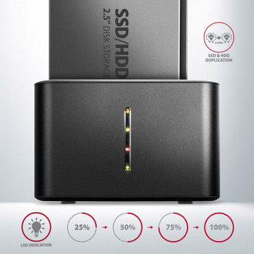 AXAGON | SuperSpeed USB DUAL 2.5" SSD/HDD MINI dock | ADSA-D25