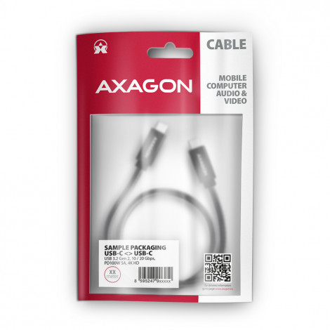 AXAGON Data and charging USB 2.0 cable | BUCM32-CM10AB | USB Type-C to USB Type-C