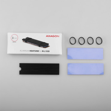 AXAGON Passive aluminum heatsink for all M.2 SSDs, size 2280, high 3 mm | CLR-M2L3