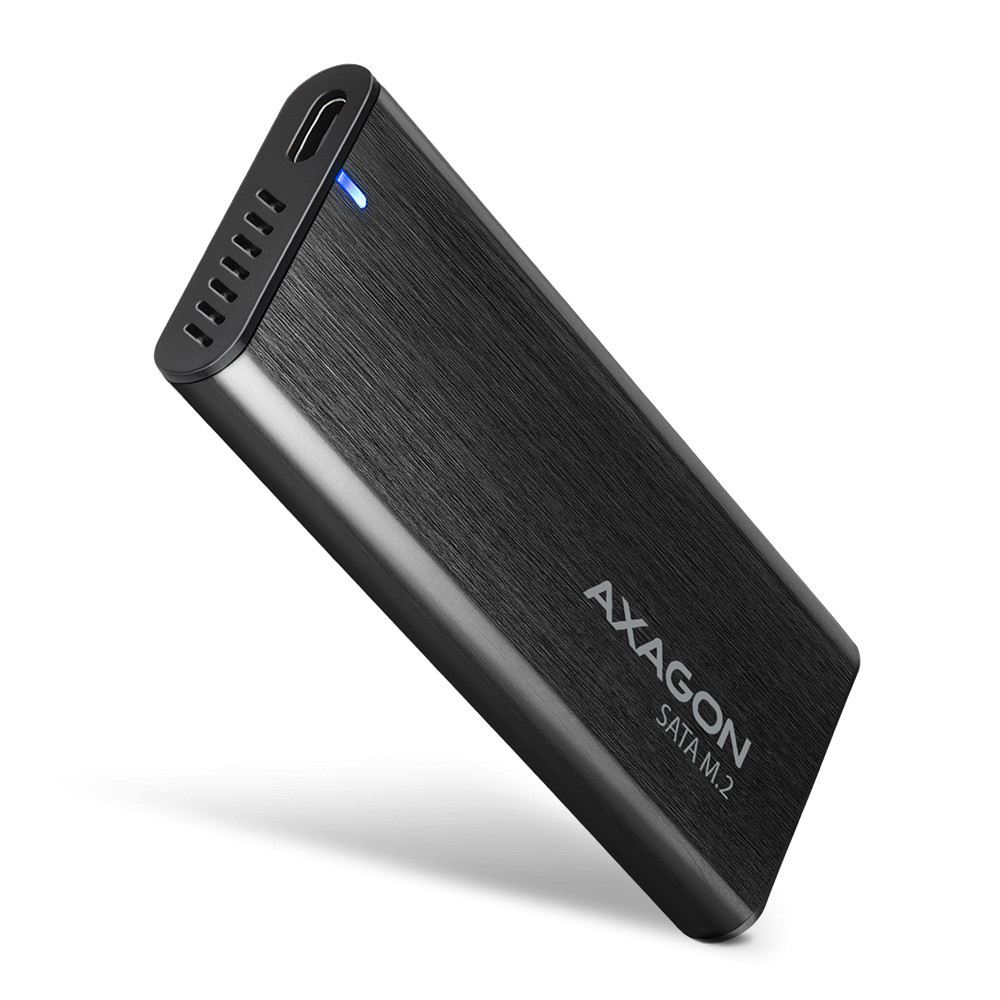 AXAGON External USB-C 3.2 Gen 2 metal box for M.2 SATA SSD disks