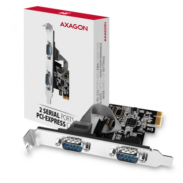 AXAGON PCI-Express card with two 250 kbps serial ports | PCEA-S2N