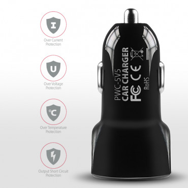 AXAGON Dual car charger, 24W | PWC-5V5