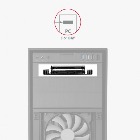 AXAGON Metal frame for mounting two 2.5" disks in a 3.5" position | RHD-225