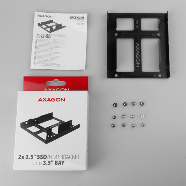 AXAGON Metal frame for mounting two 2.5" disks in a 3.5" position | RHD-225