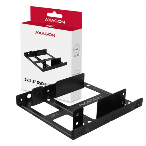 AXAGON Metal frame for mounting two 2.5" disks in a 3.5" position | RHD-225