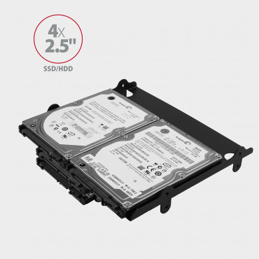 AXAGON Metal frame for mounting four 2.5" disks or two 2.5" disks and one 3.5" disk in a 5.25" position | RHD-435