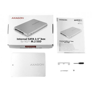 AXAGON Internal 2.5" box with SATA interface for M.2 SATA SSD