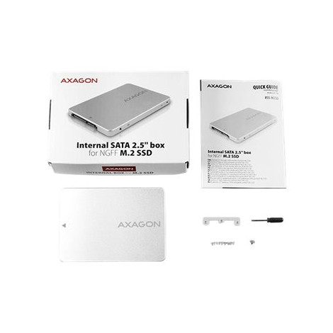 AXAGON Internal 2.5" box with SATA interface for M.2 SATA SSD