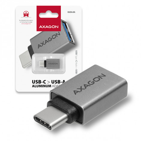 AXAGON Adapter into the USB-C port with USB Type A female output | RUCM-AFA