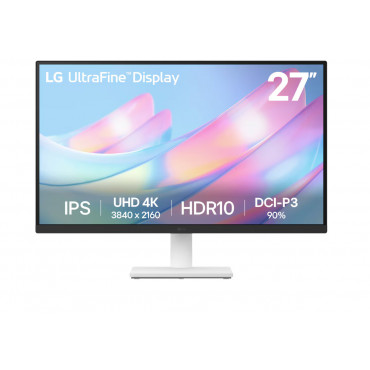 LG 27US500-W | 27 " | IPS | 16:9 | 60 Hz | 5 ms | 3840 x 2160 pixels | 240 cd/m | HDMI ports quantity 2