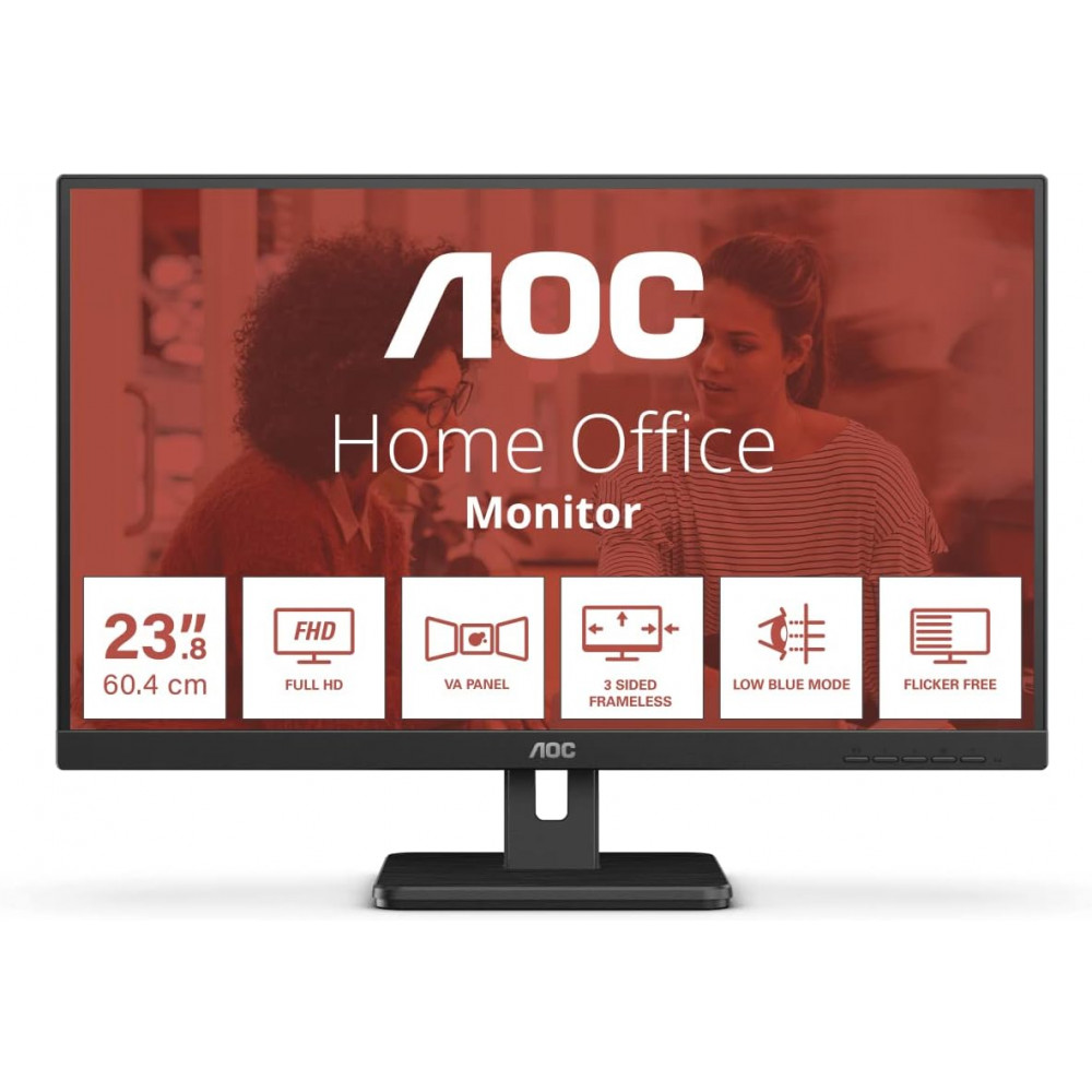 AOC 24E3UM 23,8 1920x1080/300 cd/m /4 ms/DisplayPort HDMI Headphone out, Black