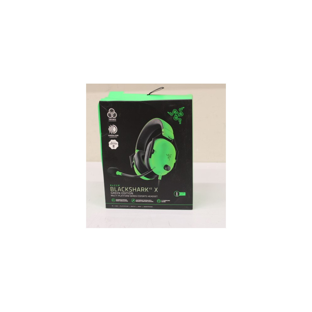 SALE OUT. Razer BlackShark V2 X Gaming Headset, Over-Ear, Wired, Green | Razer | Gaming Headset | BlackShark V2 X | Wired | Over