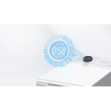 Midea Washing Machine | MF100T60B/W | Energy efficiency class A | Top loading | Washing capacity 6 kg | 1200 RPM | Depth 61 cm |