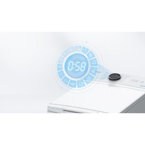 Midea Washing Machine | MF100T60B/W | Energy efficiency class A | Top loading | Washing capacity 6 kg | 1200 RPM | Depth 61 cm |