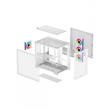 Deepcool CG530 4F WH | White | Mid Tower | Power supply included No