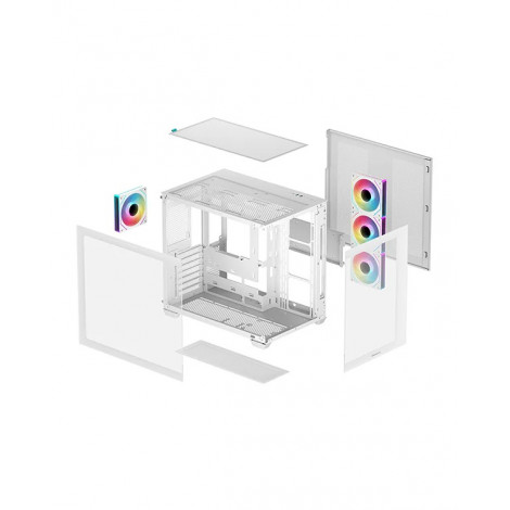 Deepcool CG530 4F WH | White | Mid Tower | Power supply included No