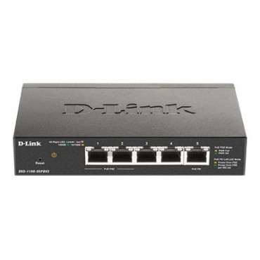 D-Link | 5-Port Gigabit PoE Smart Managed Switch and PoE Extender | DGS-1100-05PDV2 | Web managed | Desktop | Power supply type 