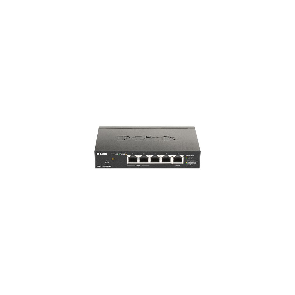 D-Link | 5-Port Gigabit PoE Smart Managed Switch and PoE Extender | DGS-1100-05PDV2 | Web managed | Desktop | Power supply type 