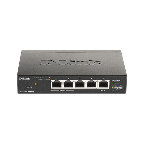 D-Link | 5-Port Gigabit PoE Smart Managed Switch and PoE Extender | DGS-1100-05PDV2 | Web managed | Desktop | Power supply type 