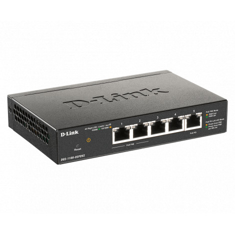D-Link | 5-Port Gigabit PoE Smart Managed Switch and PoE Extender | DGS-1100-05PDV2 | Web managed | Desktop | Power supply type 
