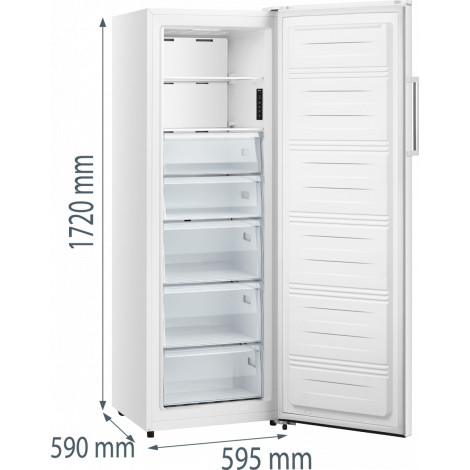 Gorenje FN617EEW5 | Energy efficiency class E | Upright | Free standing | Height 172 cm | Total net capacity 240 L | No Frost sy