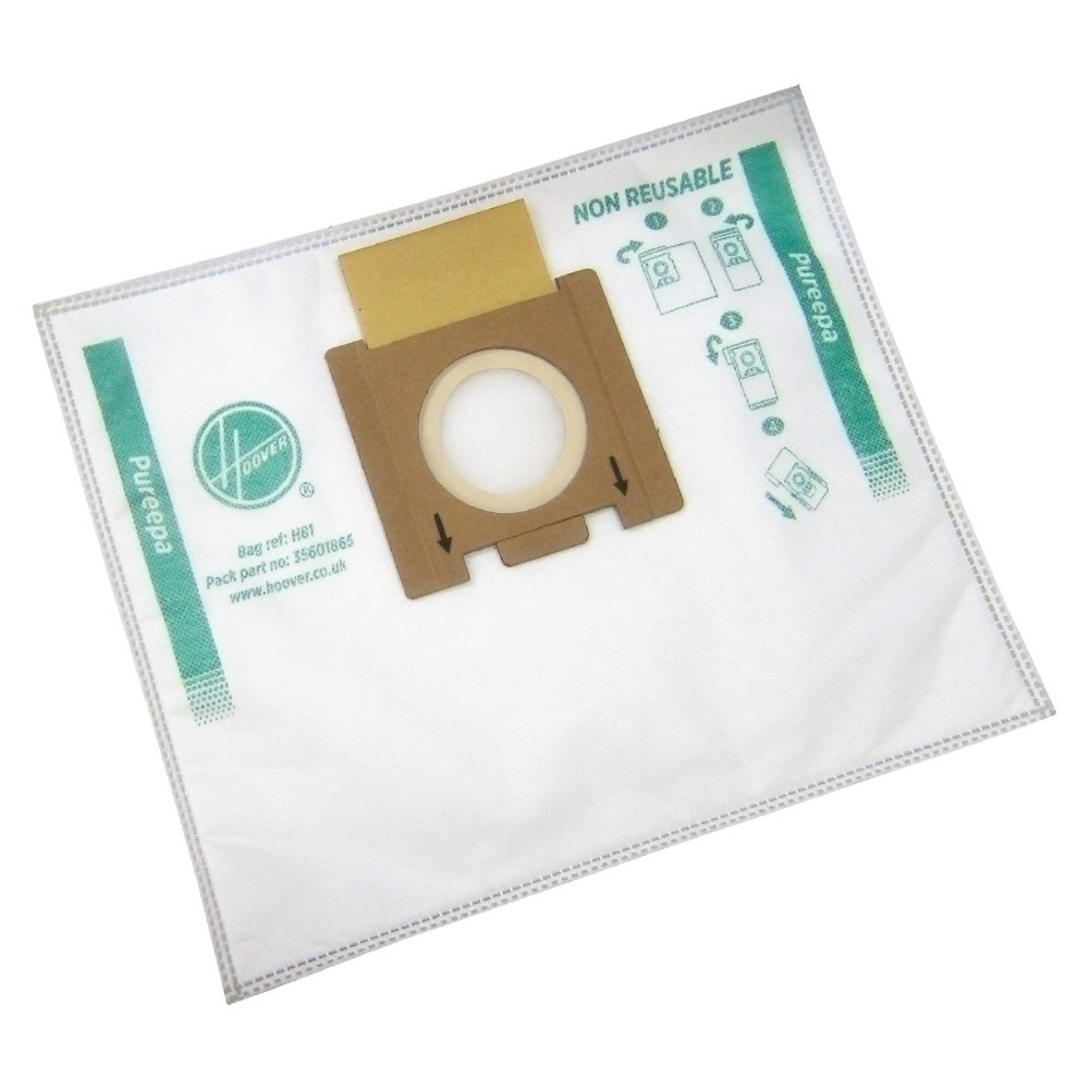 Hoover Pure Epa microfiber Vacuum cleaner bags H81, White