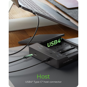 Raidsonic 4-Bays USB4 Duplicator (1:3 clone) for NVMe M.2 SSD | IB-4013MCL-C4